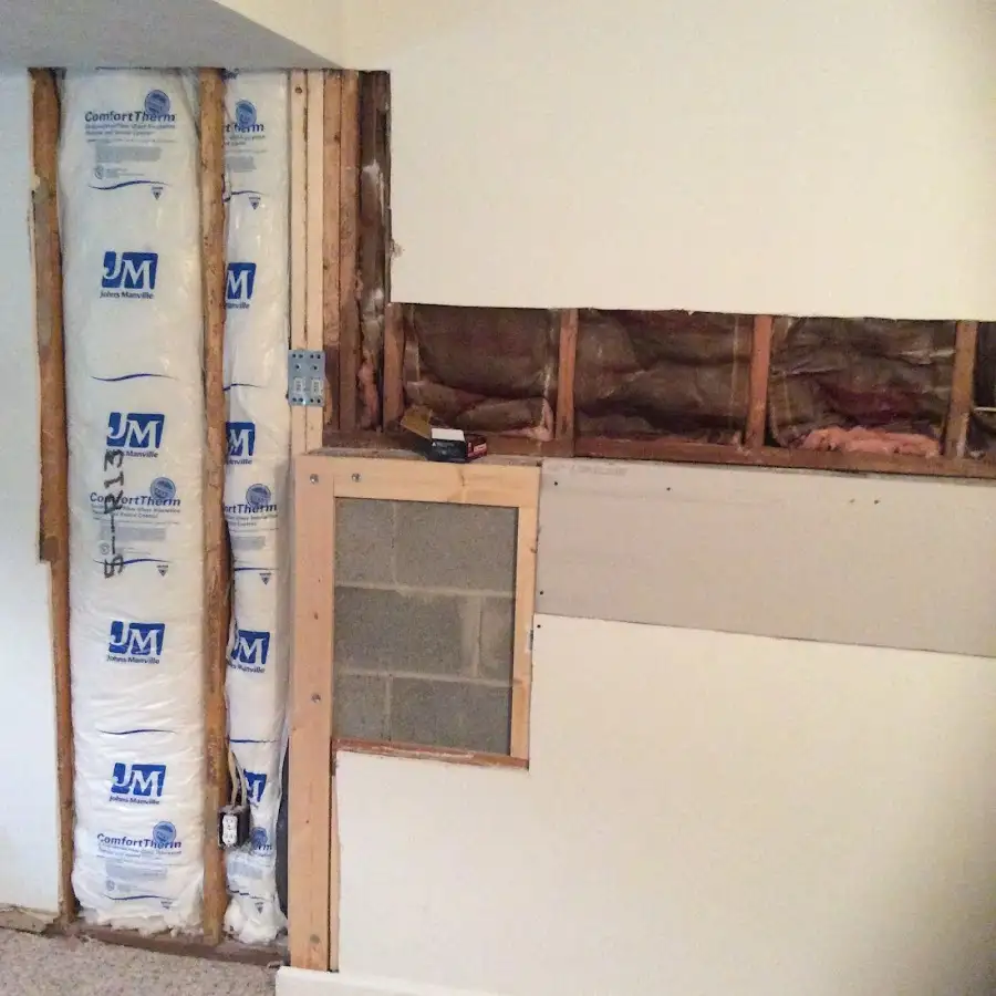 Wall insulation replacement during Contents Cleaning & Restoration in Lower